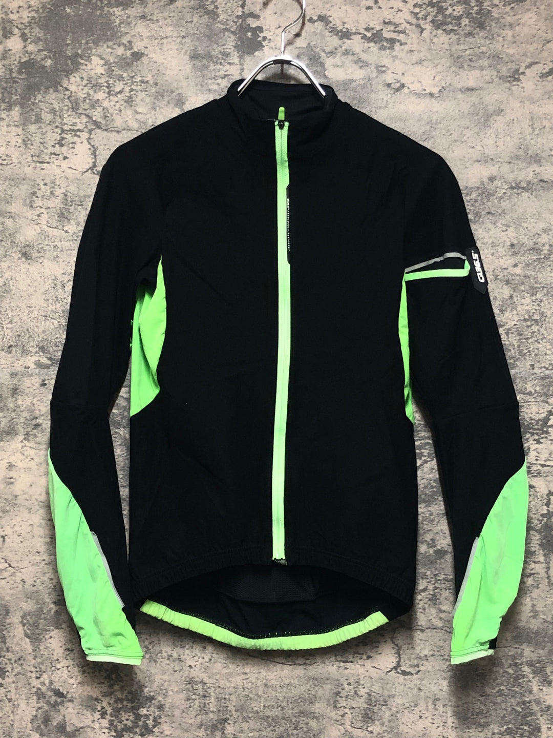 KO080 Q36.5 Hybrid Que Long Sleeve Jersey 長袖 サイクルジャージ 黒黄緑 S