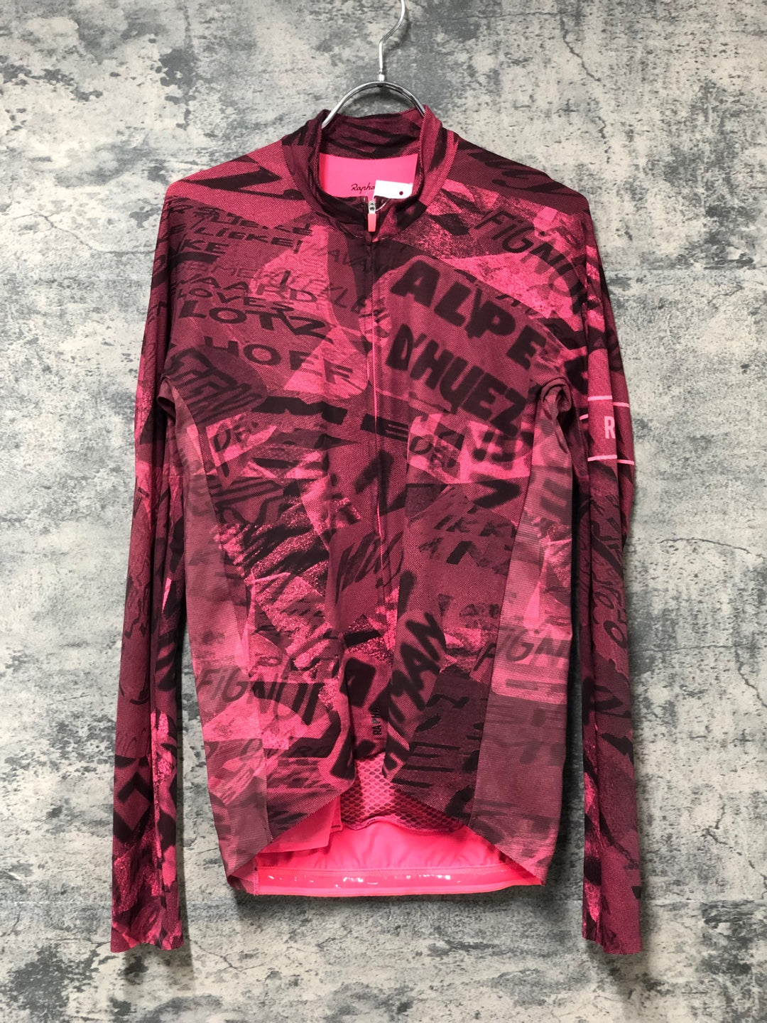 KM922 ラファ Rapha PRO TEAM LONG SLEEVE THERMAL JERSEY ROAD GRAFFITI 長袖 サイクルジャージ ピンク L