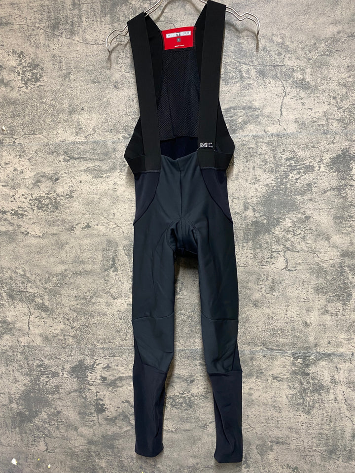 KG816 カステリ CASTELLI ロッソコルサ ROSSO CORSA ビブタイツ 黒 S 裏起毛