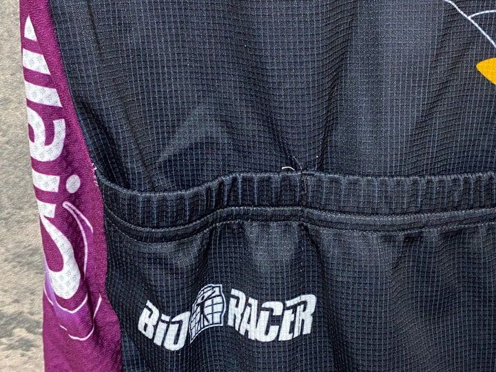JV222 ビオレーサー BIORACER 半袖 サイクルジャージ 総柄 M Ventilair