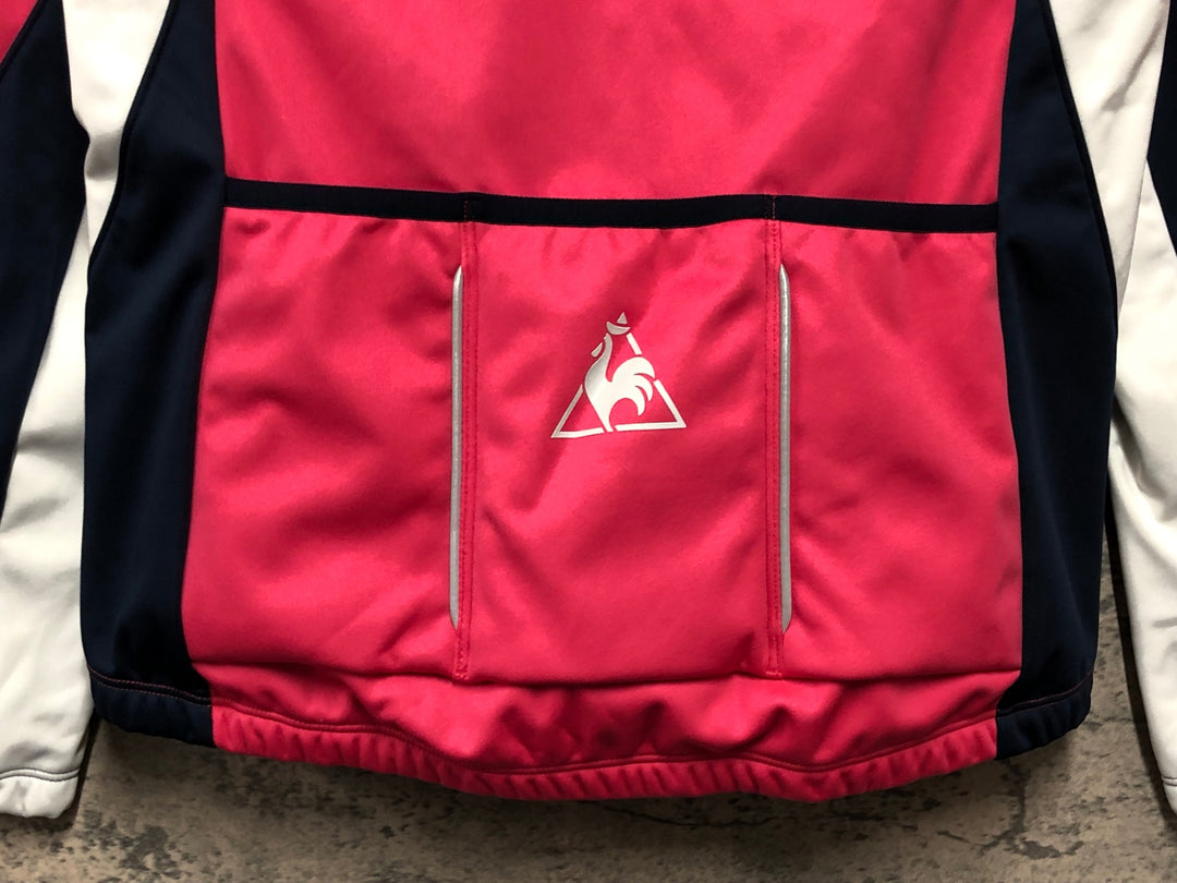 JF467 ルコックスポルティフ le coq sportif 長袖サイクルジャケット ピンク L 裏起毛 レディース