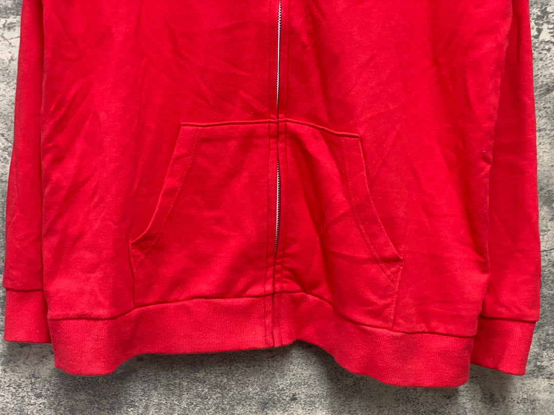 KD224 ラベル Lovell フロントジップ パーカー フーディ XL 赤