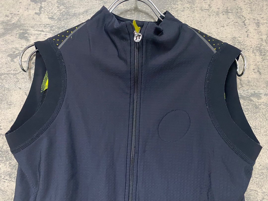 JI978 アソス assos EQUIPE サイクルベスト ジレ 黒 M 裏起毛