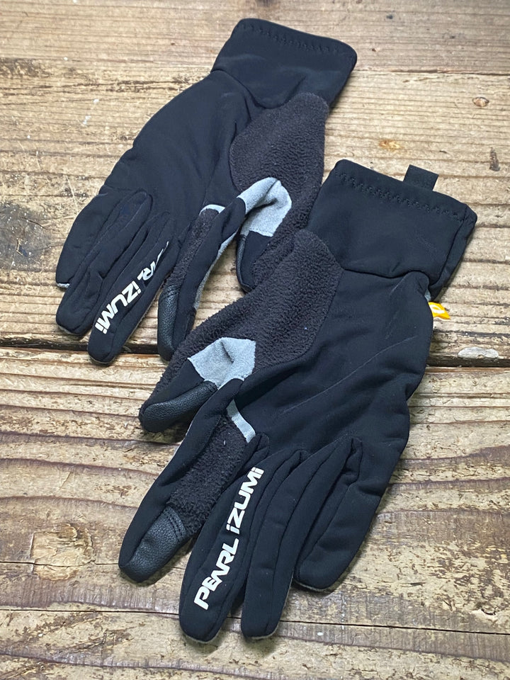JK232 パールイズミ PEARL iZUMi 長指 グローブ 黒 グレー 裏起毛 ※サイズ不明、タグカット