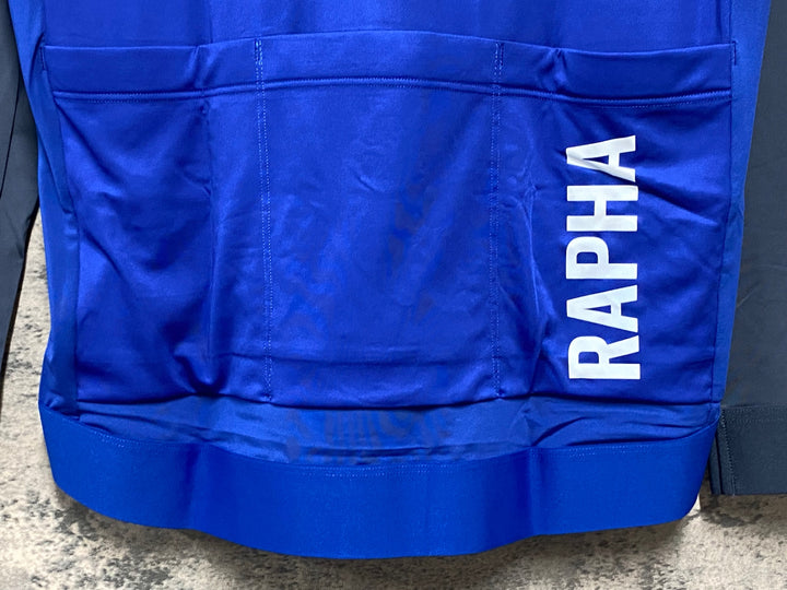 KC671 ラファ Rapha MEN’S PRO TEAM LONGSLEEVE TRAINING JERSEY 長袖 サイクルジャージ 青 L 未使用