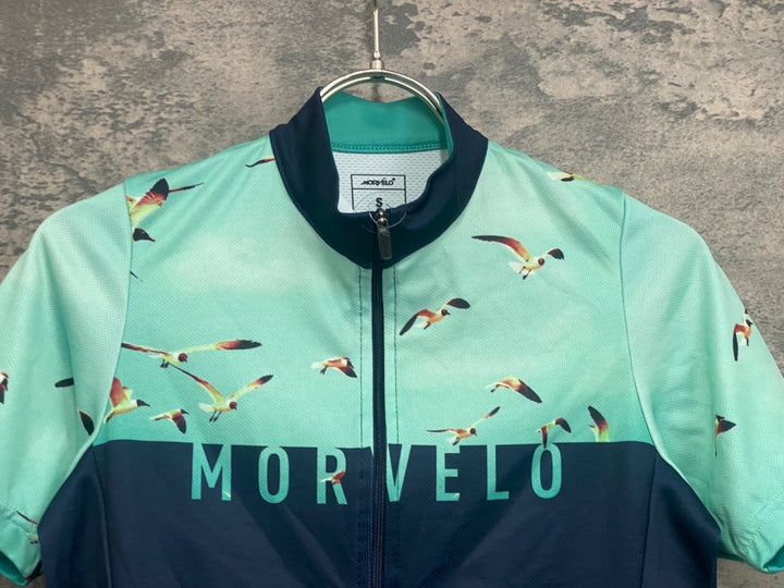 JN225 モルベロ MORVELO 半袖 サイクルジャージ 紺 緑 S