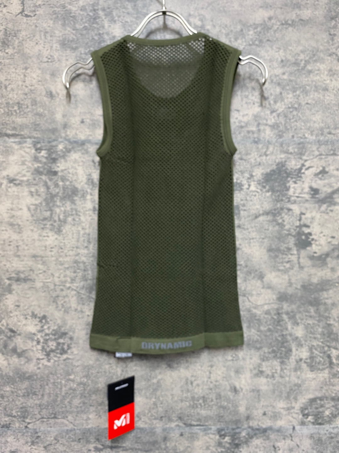 KF213 ミレ MILLET ノースリーブ メッシュ ベースレイヤー オリーブ S-M