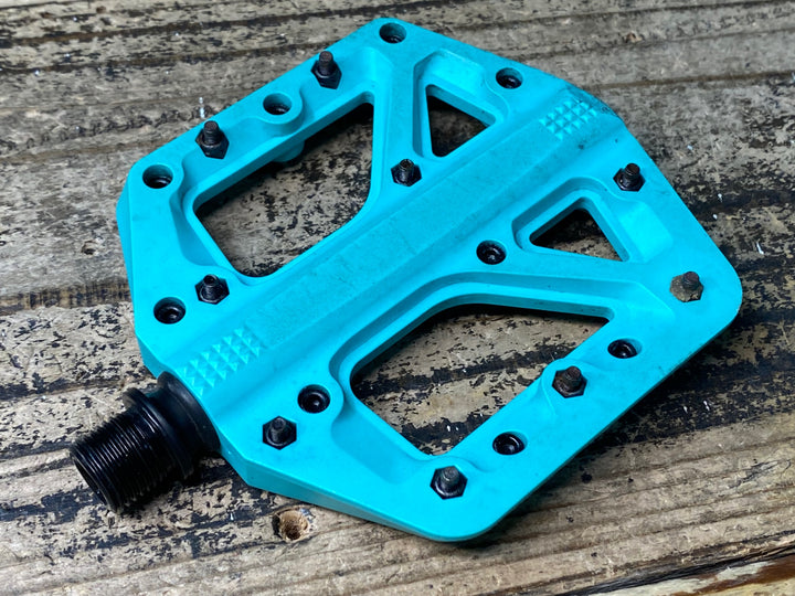 JO140 クランクブラザーズ crankbrothers スタンプ stamp1 フラットペダル 水色 クロモリ