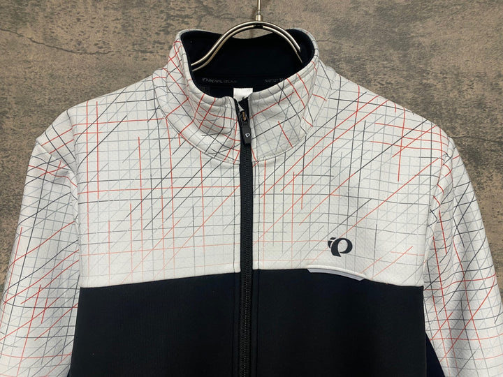 JG792 パールイズミ PEARL iZUMi 長袖 サイクルジャケット 白 黒 M 裏起毛
