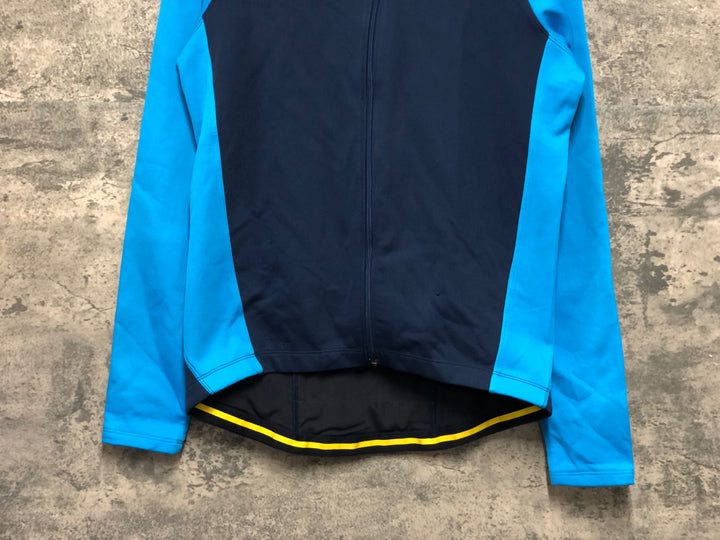 KL650 ナイキ NIKE 長袖 サイクルジャージ 水色 ネイビー M 裏起毛