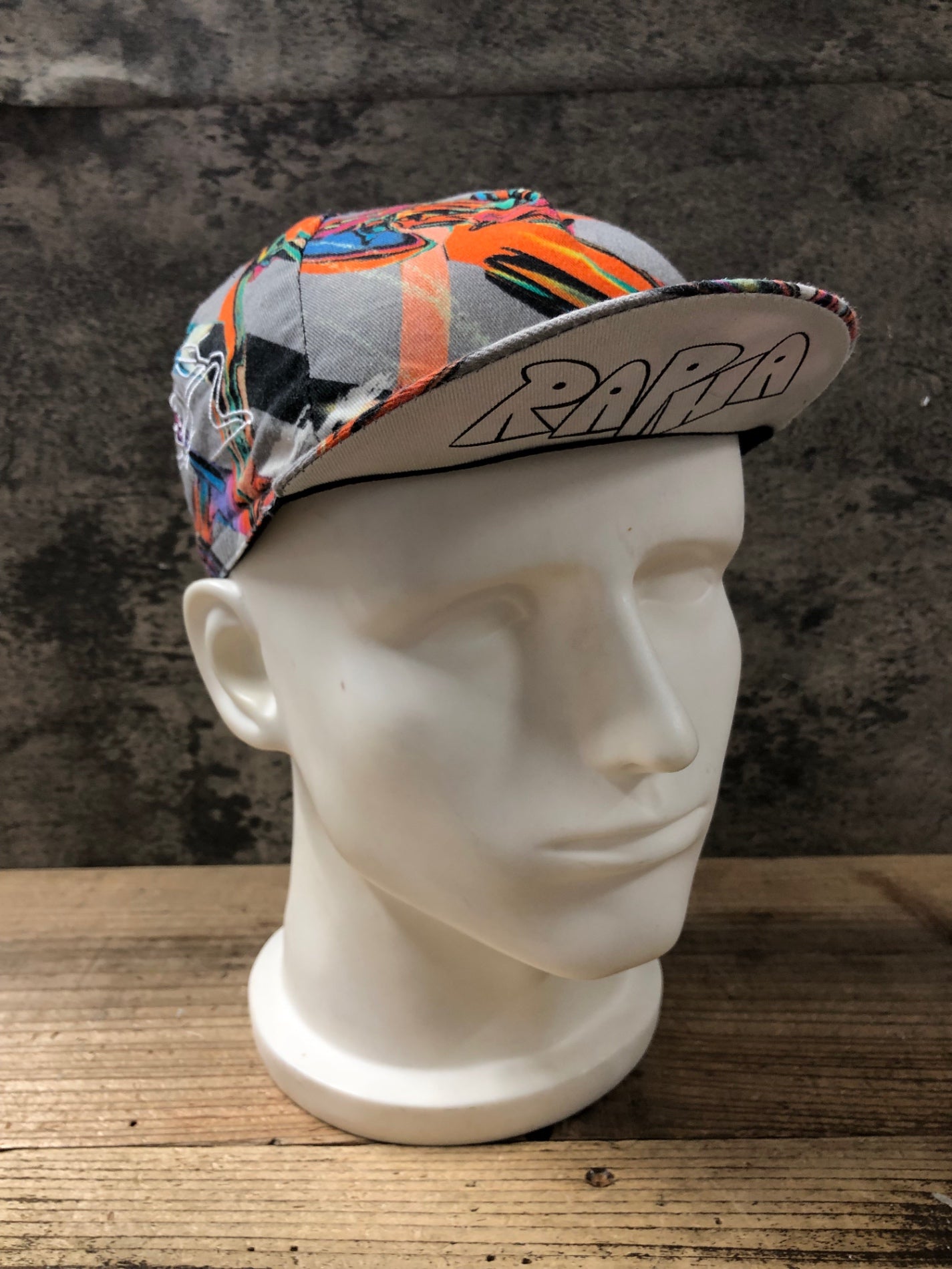 KA303 ラファ Rapha COTTON CAP サイクルキャップ グレー 総柄 ワン