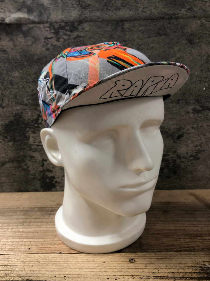 KA303 ラファ Rapha COTTON CAP サイクルキャップ グレー 総柄 ワンサイズ