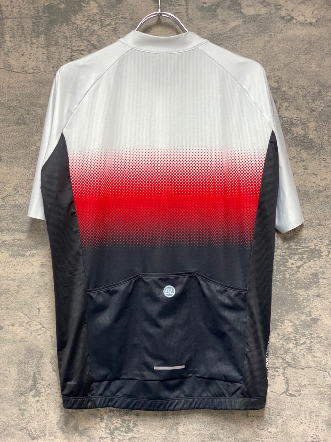JM488 バイシクルライン BICYCLELINE 半袖 サイクルジャージ 白 赤 黒 L