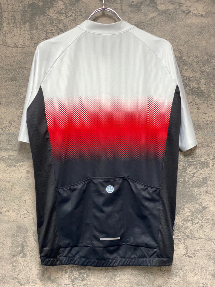 JM488 バイシクルライン BICYCLELINE 半袖 サイクルジャージ 白 赤 黒 L