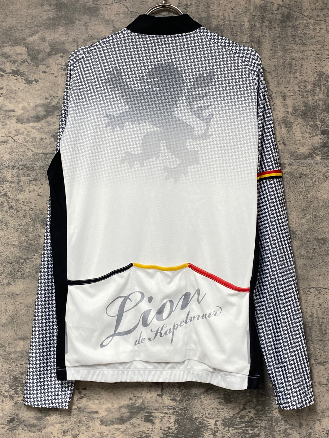 KH559 リオンドカペルミュール Lion de KAPELMUUR 長袖 サイクルジャージ 白 ASIA XL 裏起毛