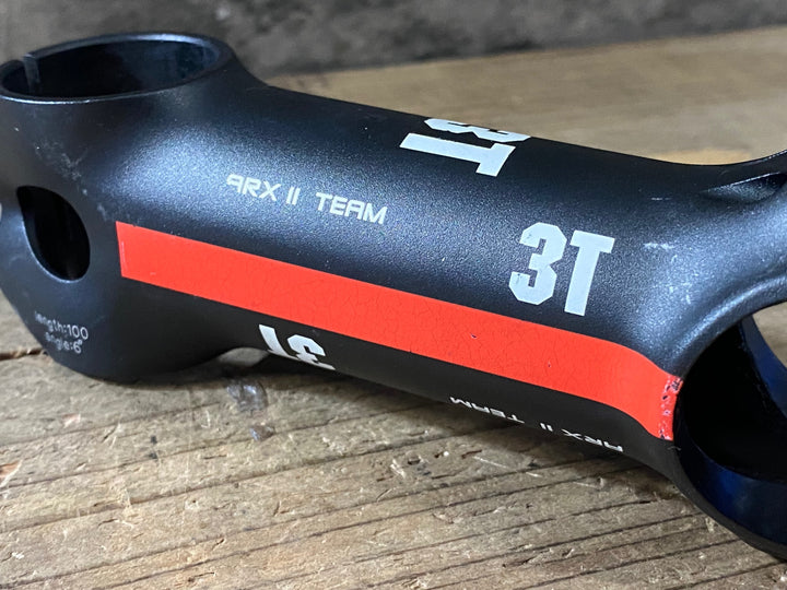 KR181 3T ARX Ⅱ TEAM アルミ ステム 黒 赤 100mm Φ31.8 OS ※ボルト欠品
