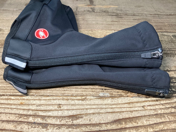 JX886 カステリ CASTELLI シューズウォーマー 黒 M 裏起毛