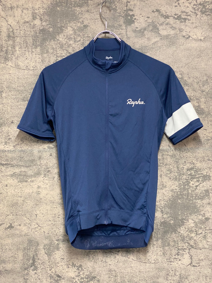JJ322 ラファ Rapha CORE JERSEY 半袖サイクルジャージ 紺緑 S