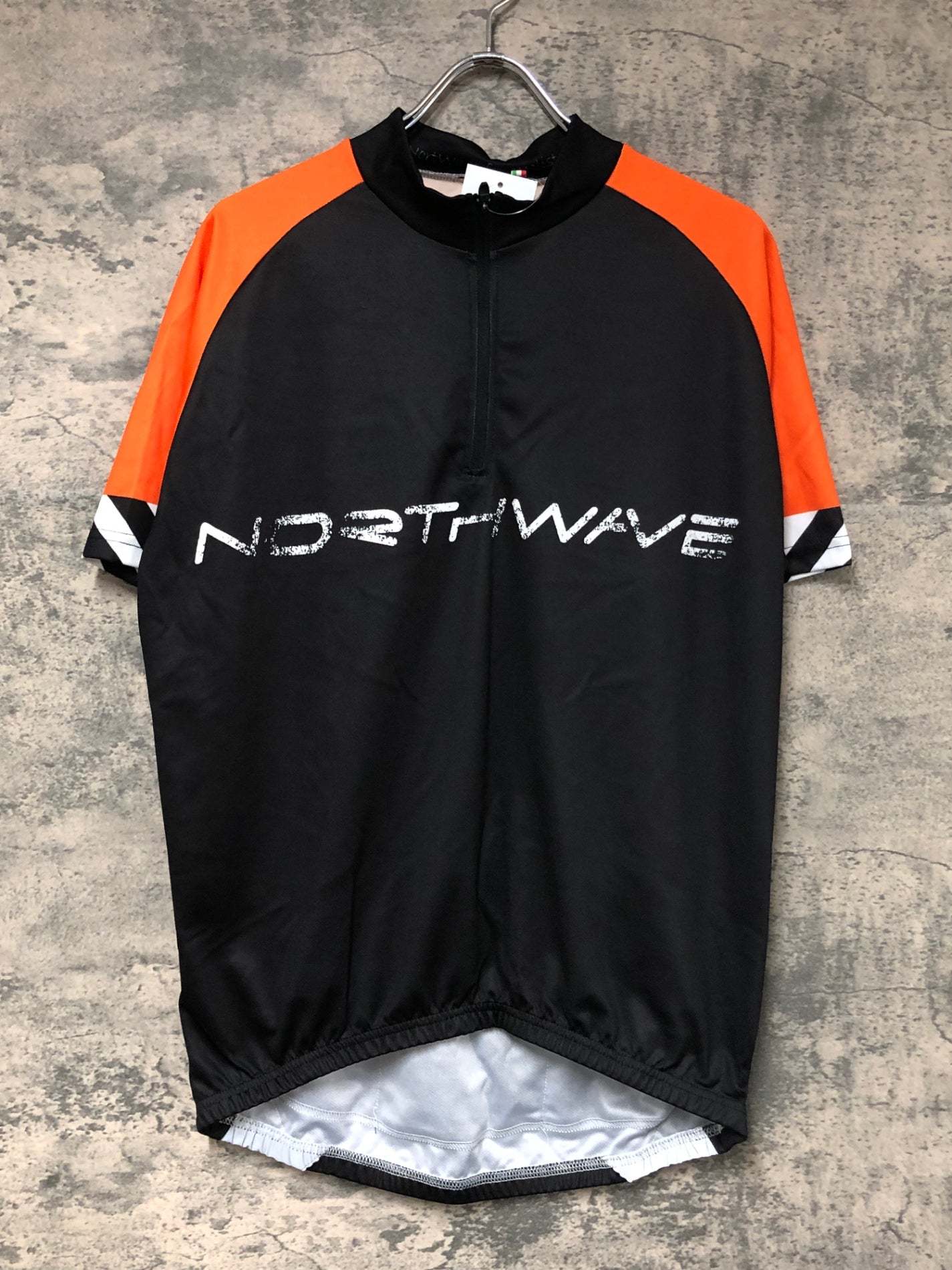 JW261 ノースウェーブ NORTHWAVE 半袖 サイクルジャージ 黒 オレンジ