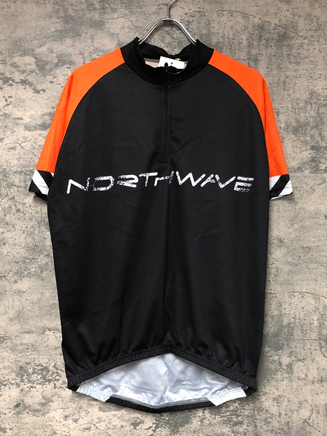 JW261 ノースウェーブ NORTHWAVE 半袖 サイクルジャージ 黒 オレンジ サイズ不明 L相当
