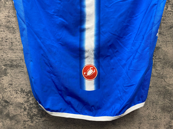 JH959 カステリ CASTELLI ROSSO CORSA サイクルベスト ジレ 青 M