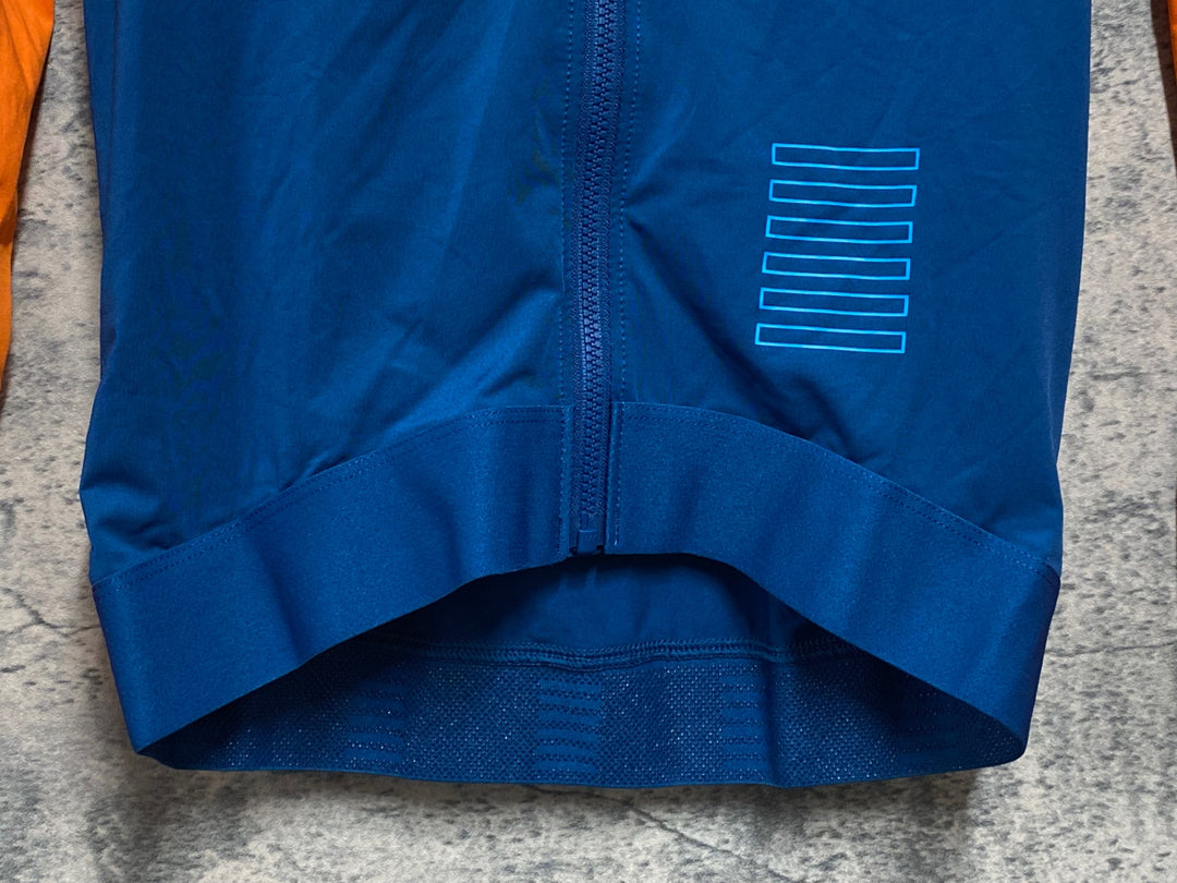 JE246 ラファ Rapha PRO TEAM LONG SLEEVE TRAINING JERSEY 長袖 サイクルジャージ ブルー オレンジ XS