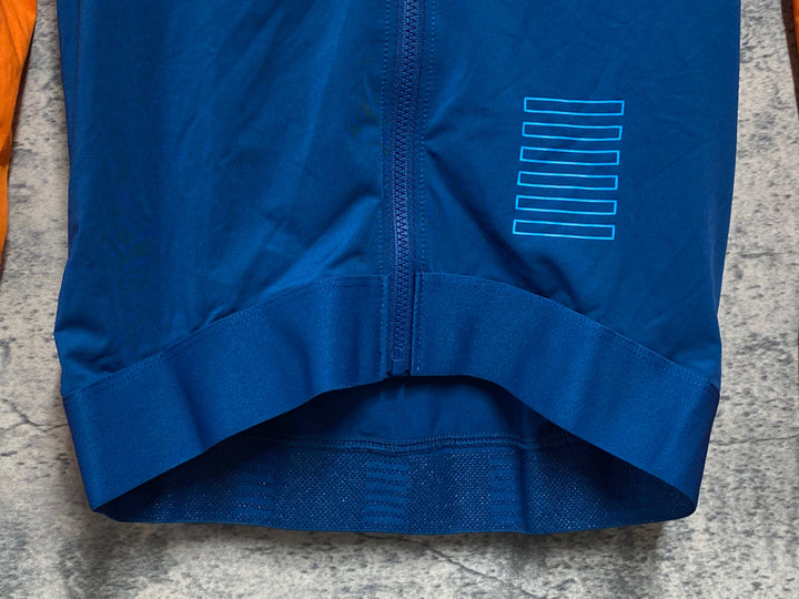 JE246 ラファ Rapha PRO TEAM LONG SLEEVE TRAINING JERSEY 長袖 サイクルジャージ ブルー オレンジ XS