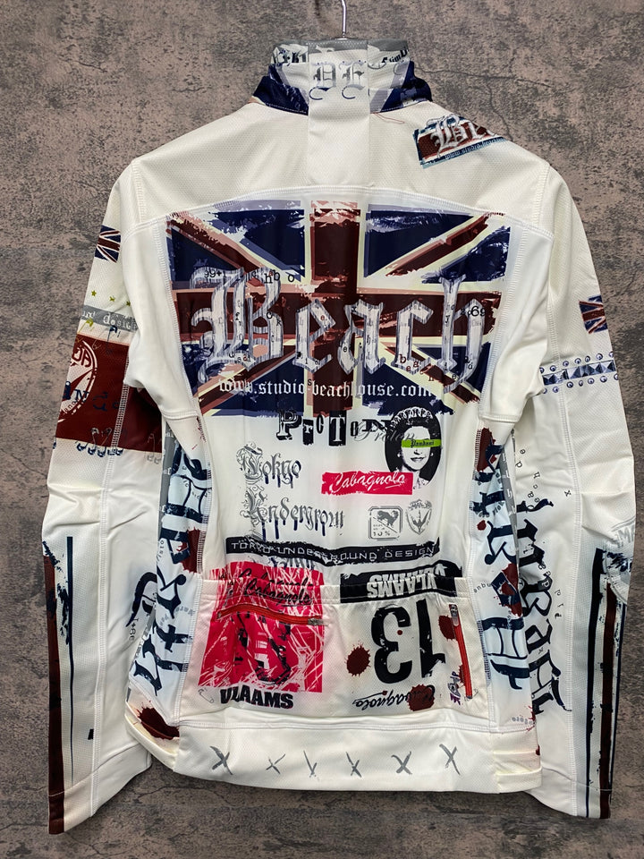 JT779 パンダーニ PANDANI 長尾 サイクルジャケット 白 総柄 M