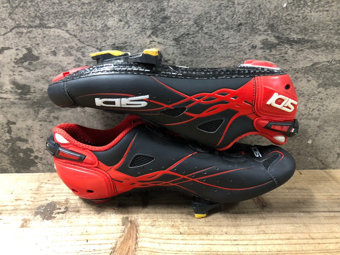 JW606 シディ SIDI SHOT ビンディングシューズ 3穴 黒 赤 42 1/2
