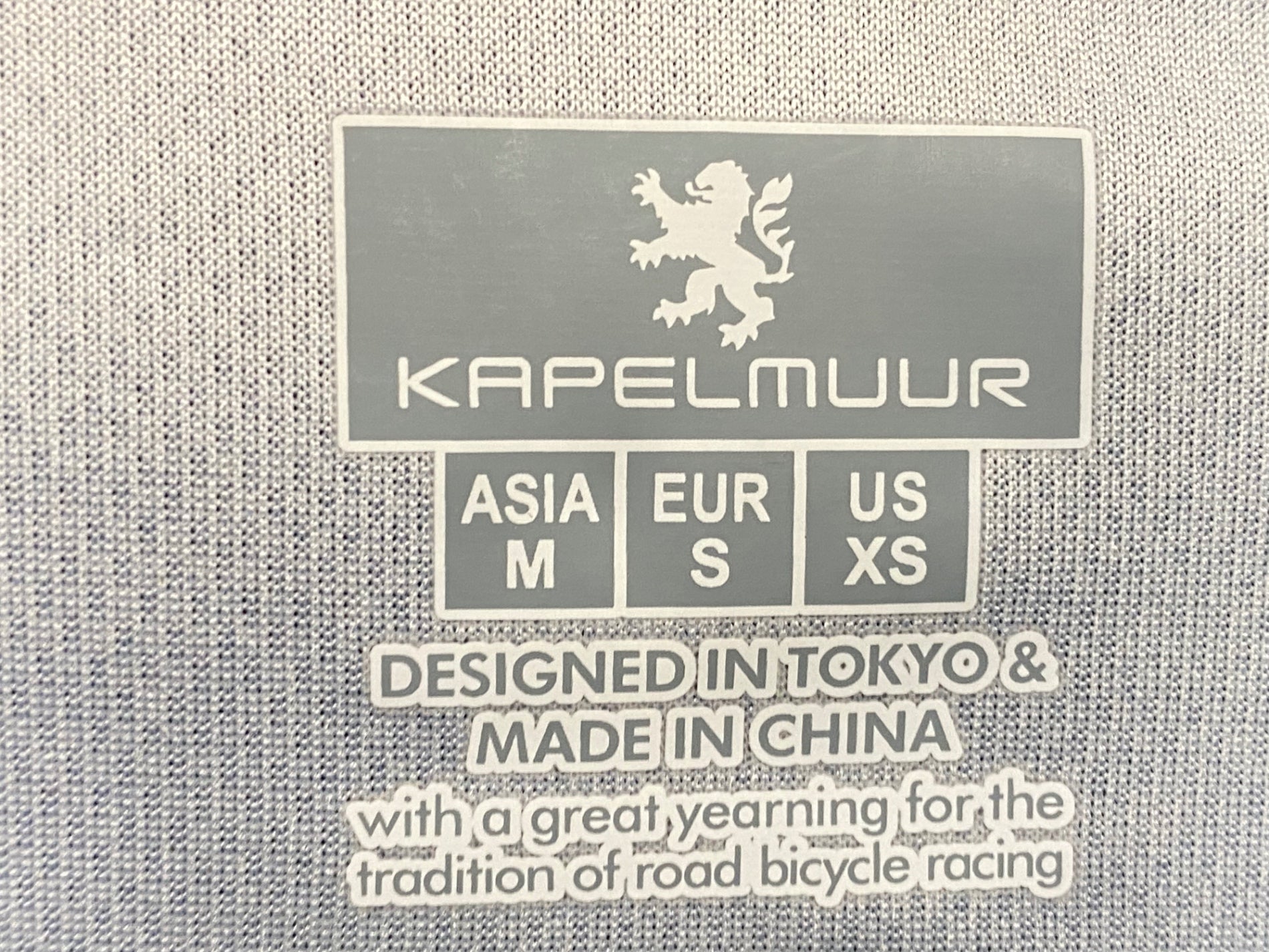 KA767 カペルミュール KAPELMUUR 半袖 サイクルジャージ 黒 グレー M