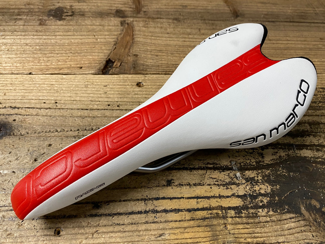 KO330 サンマルコ selle san marco PONZA POWER サドル 白赤
