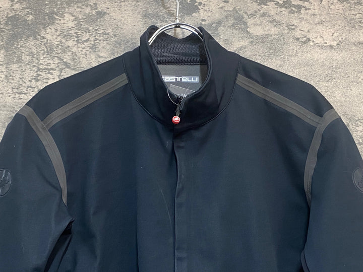 KR437 カステリ CASTELLI gabba Ros Black Out Jersey 半袖 サイクルジャケット 黒 3XL 裏起毛