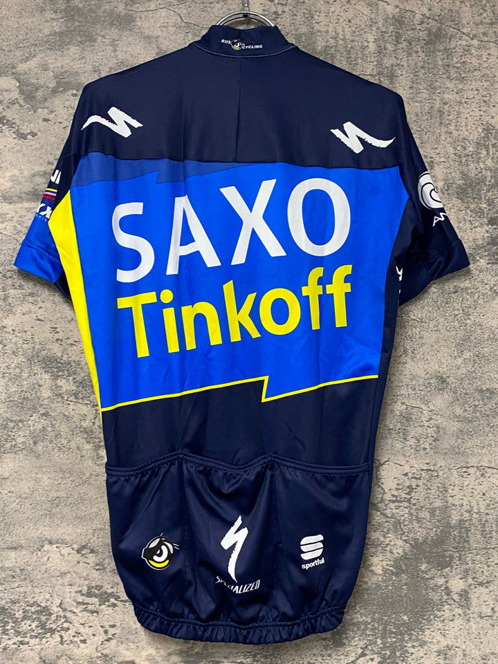 KJ825 スポーツフル sportful 半袖 サイクルジャージ 黃 紺 L SAXO BANK