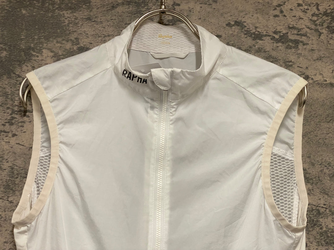 KG524 ラファ Rapha ジレ サイクルベスト 白 S ※チャック取手破損
