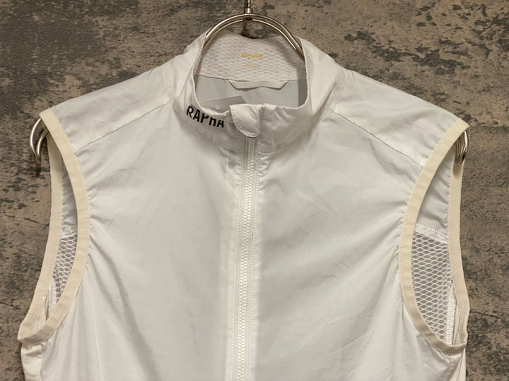 KG524 ラファ Rapha ジレ サイクルベスト 白 S ※チャック取手破損