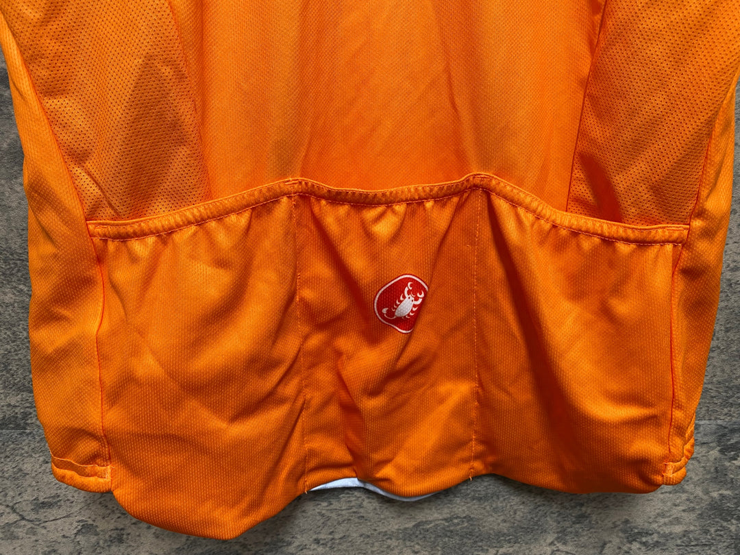 JO716 カステリ CASTELLI 半袖 サイクルジャージ オレンジ M タグ付き 未使用