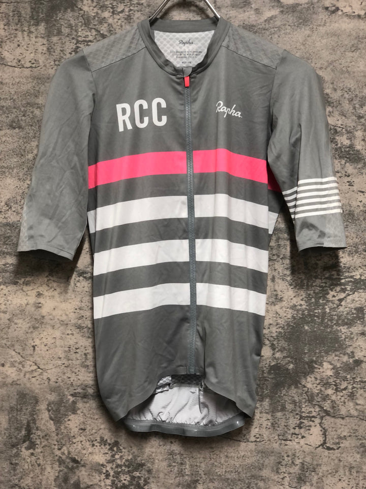 JZ495 ラファ RAPHA RCC PRO TEAM AERO JERSEY Ⅱ 半袖 サイクルジャージ M グレー