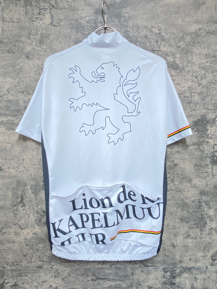 JZ624 リオンドカペルミュール Lion de KAPELMUUR 半袖 サイクルジャージ 白 XL