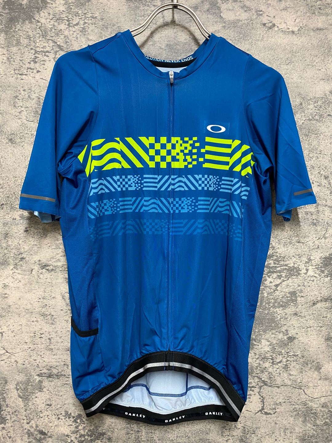 JN206 オークリー OAKLEY 半袖 サイクルジャージ 青 M CORE FIT