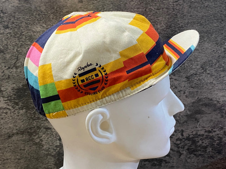 KD253 ラファ Rapha RCC ANNUAL CAP サイクルキャップ ベージュ 総柄 ワンサイズ