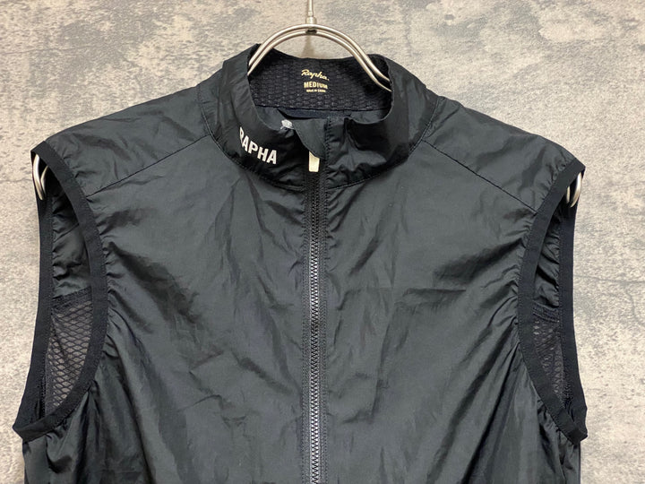 JP202 ラファ Rapha PRO TEAM LIGHT WEIGHT GILET ジレ サイクルベスト 黒 Ｍ