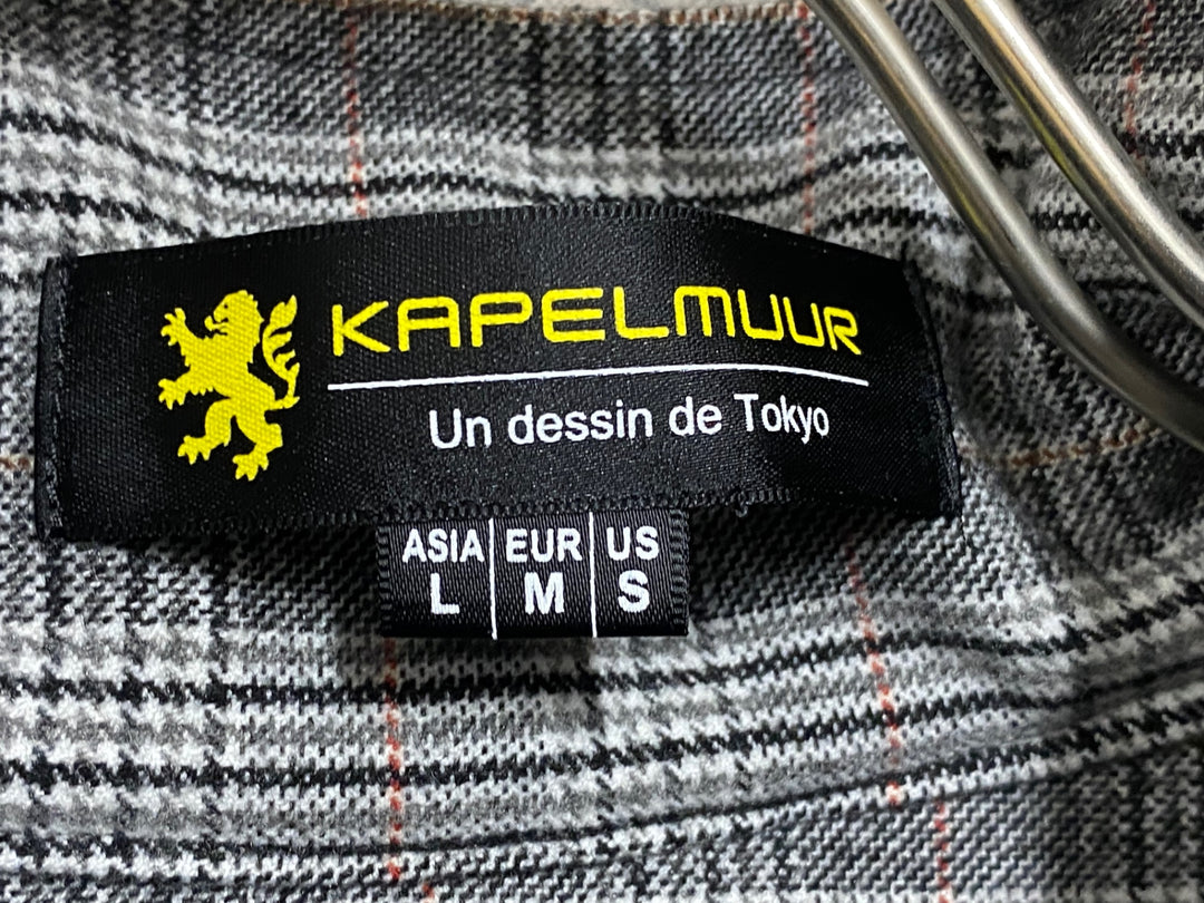 JP582 カペルミュール KAPELMUUR 長袖 サイクルジャケット 黒 グレー ツイード L 裏起毛
