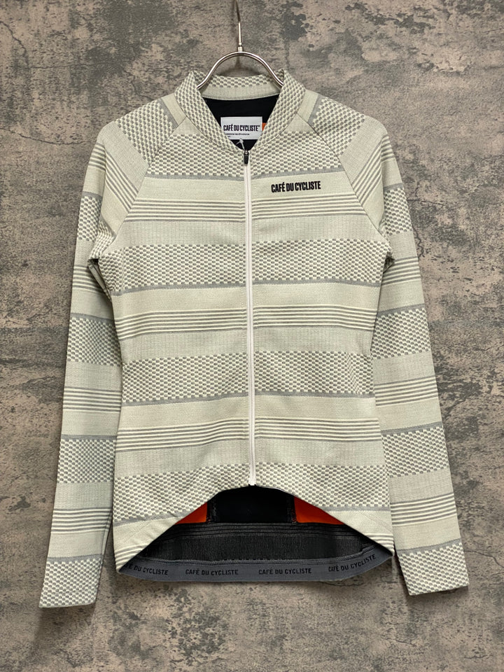 JO260 カフェドシクリステ Cafe du Cycliste CORINNE Women 長袖 サイクルジャージ グレー M 裏起毛 レディース