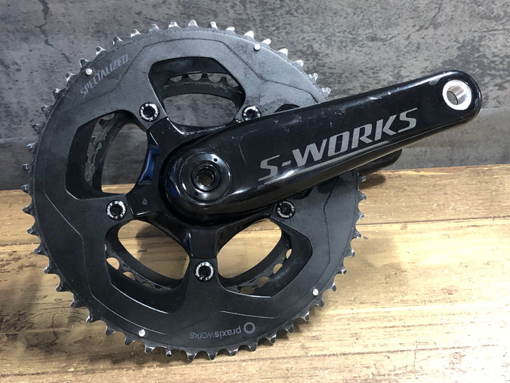 JY708 スペシャライズド SPECIALIZED S-WORKS POWER CRANK 170mm 52/36T パワーメータークランクセット 両足計測 ※ベアリングスペーサー欠品
