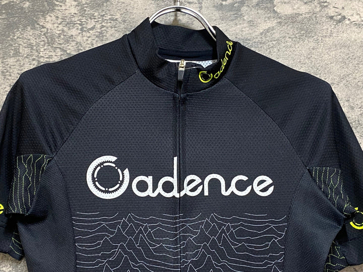 JQ512 ケイデンス Cadence RACE FIT 半袖サイクルジャージ 黒 XS