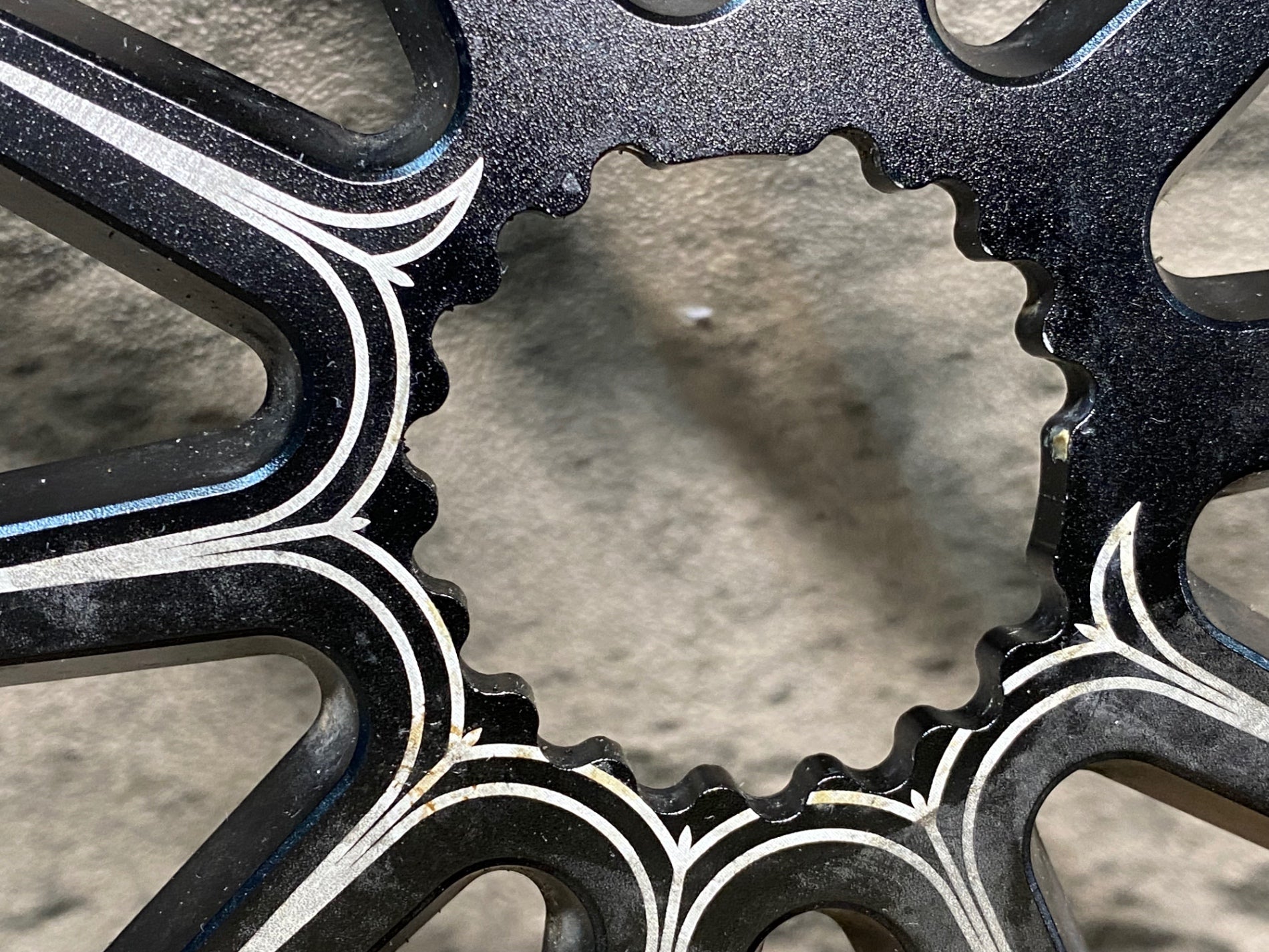 JN623 ホログラム HOLLOWGRAM SPIDERING チェーンリング ダブル 53/39T