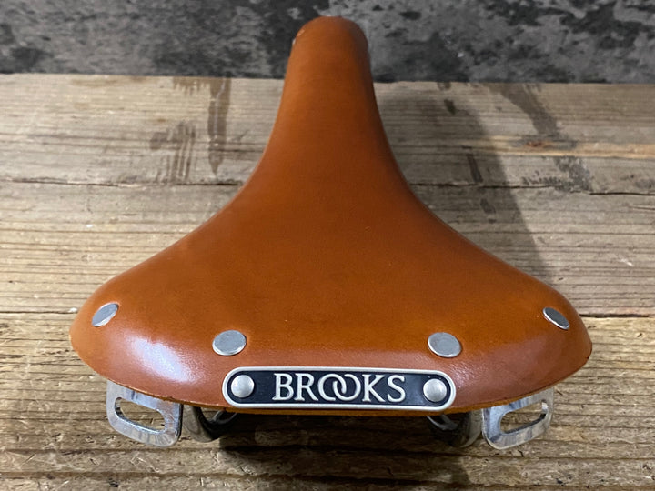KE472 ブルックス BROOKS スワロー SWALLOW Chrome レザーサドル ハニーブラウン スチールレール