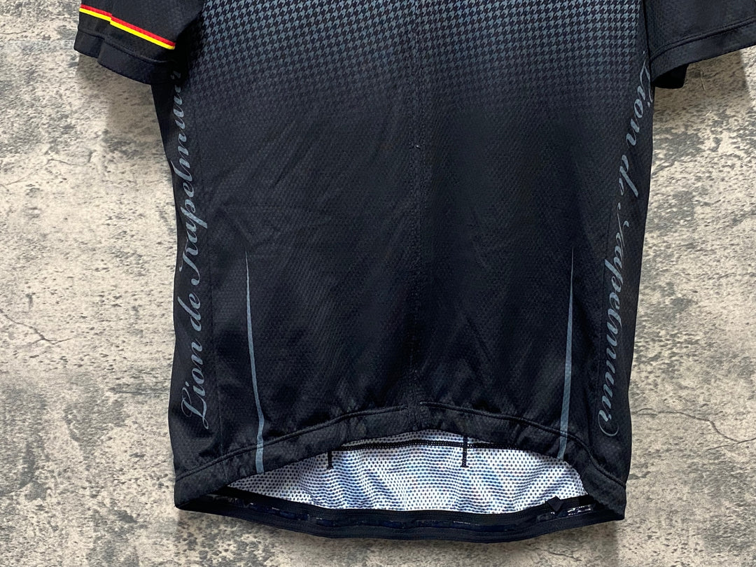 KG281 リオンドカペルミュール Lion de KAPELMUUR 半袖 サイクルジャージ 黒 XL