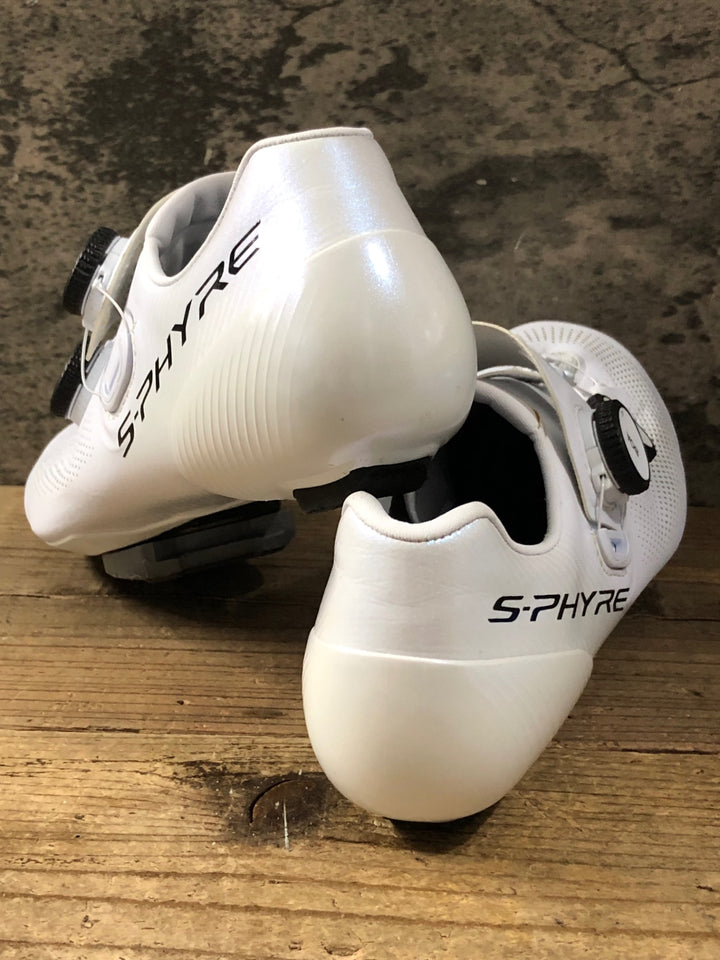 KM764 シマノ SHIMANO エスファイア S-PHYRE SHRC903M ビンディングシューズ 白 EU41E
