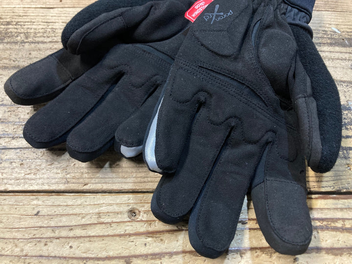 KG458 シマノ SHIMANO 長指 グローブ 黒 L 裏起毛 GORE WINDSTOPPER